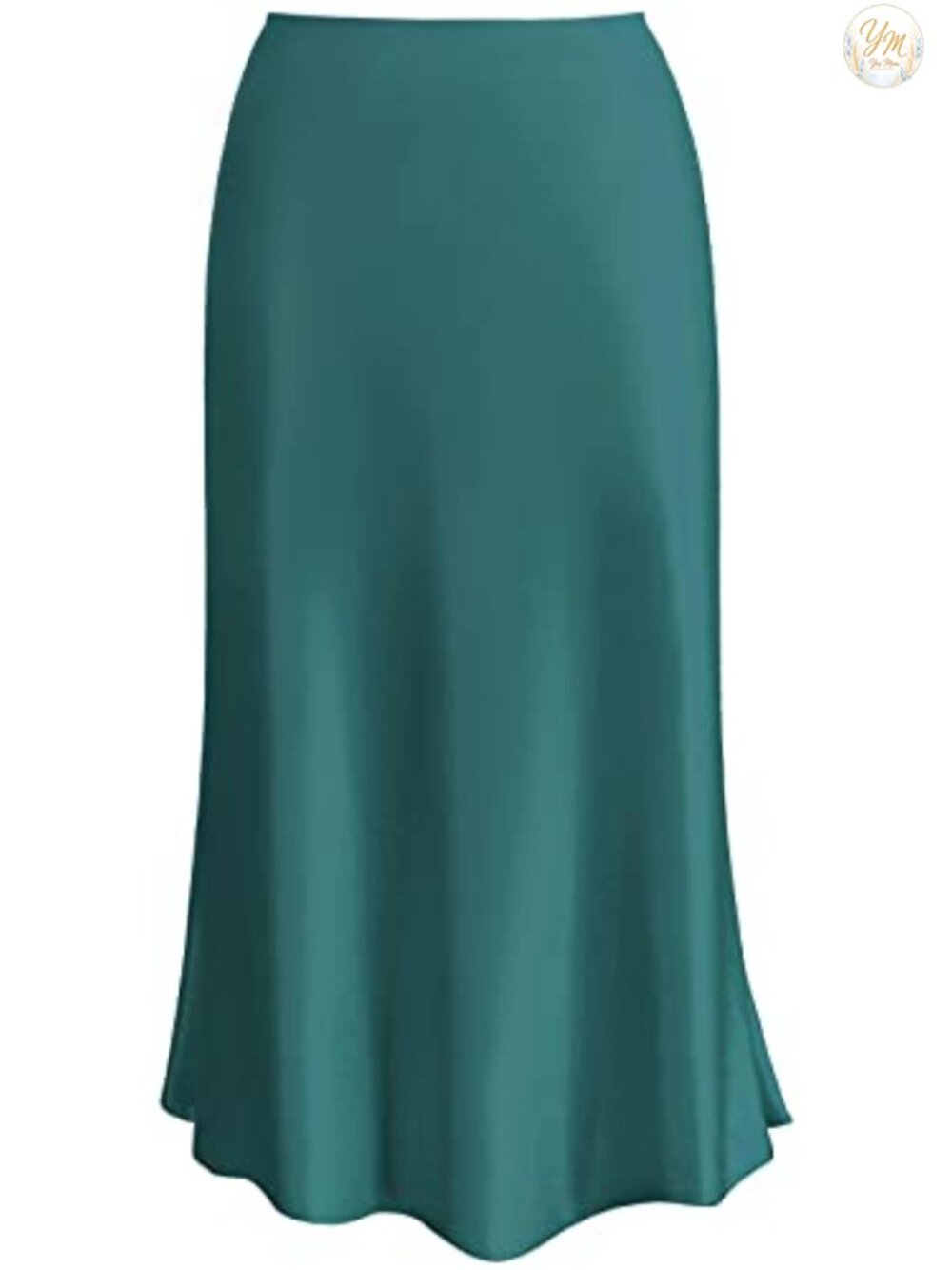 Womens Leopard Print Midi Skirt Silk Satin High Waist A-Line Summer